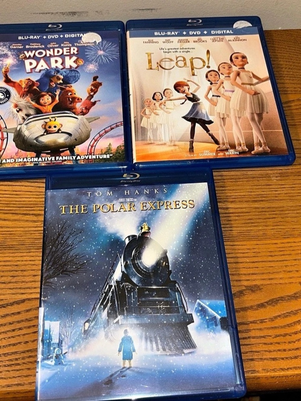 Wonder Park / Leap! / The Polar Express Blu-ray Lot DVD Movie Set